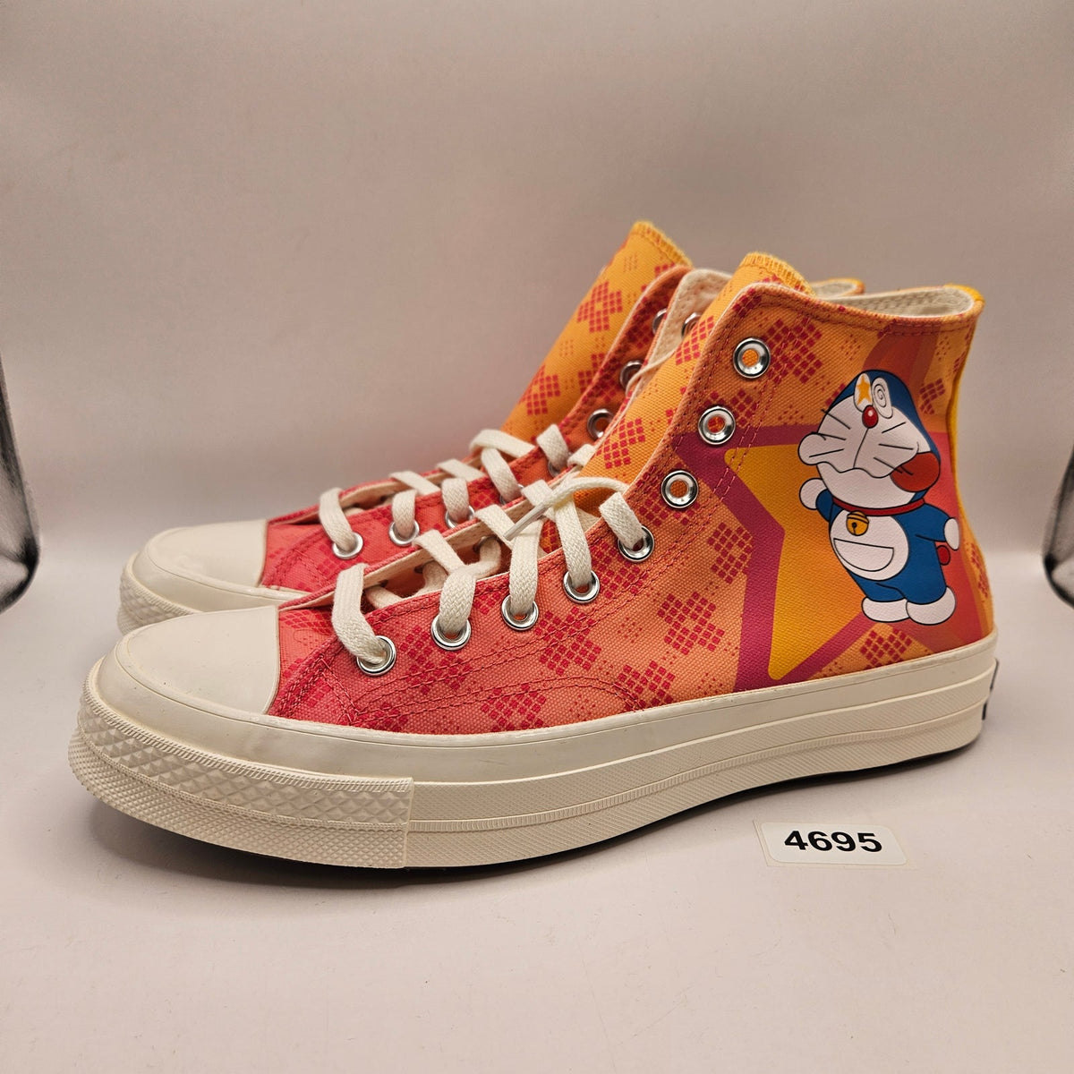 CONVERSE MEN'S 9.5 CHUCK 70 HIGH DORAEMON PINK A15790C CANVAS SNEAKER