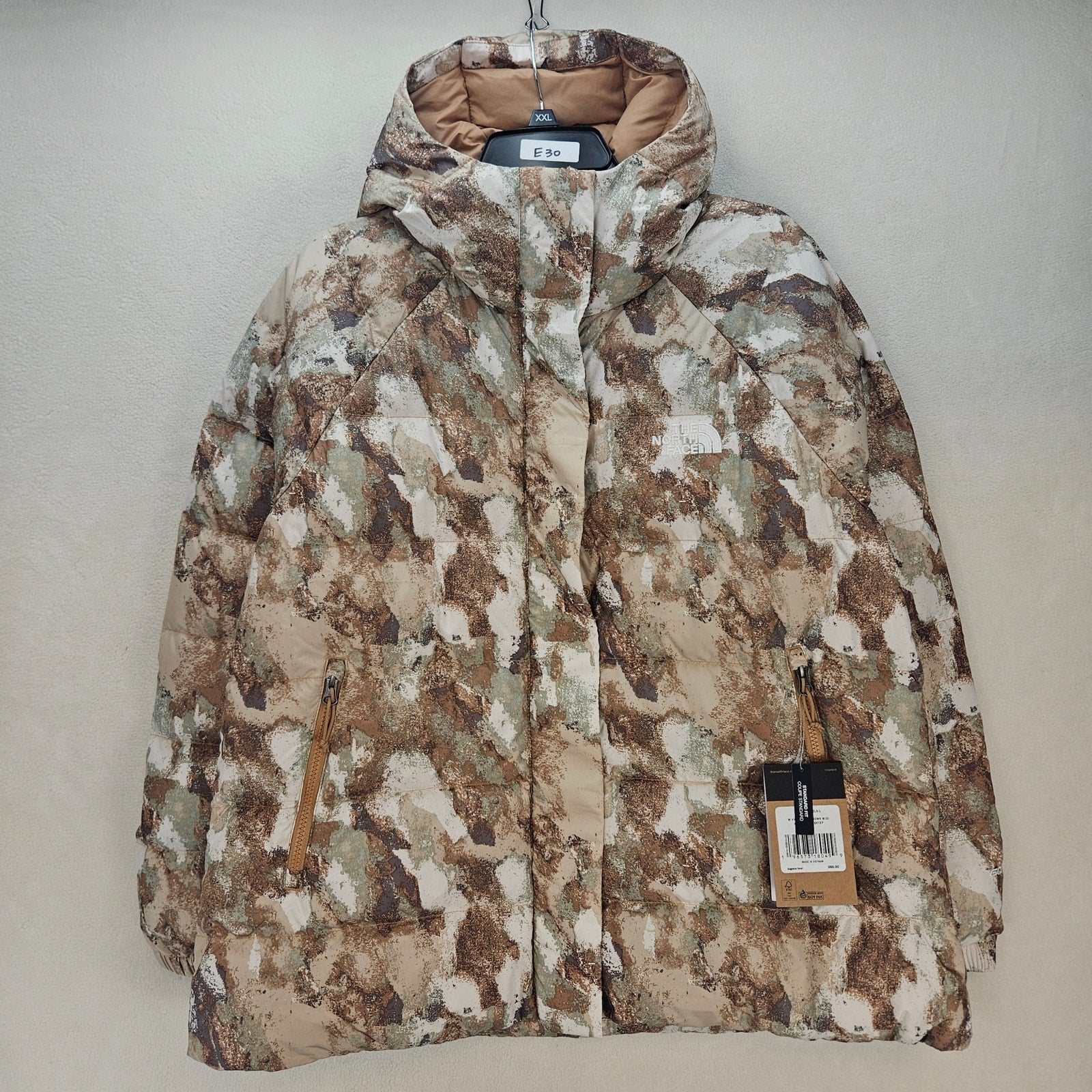THE NORTH FACE WOMEN'S L HYDRENALITE DOWN JACKET MIDI ALMOND BUTTER NWT