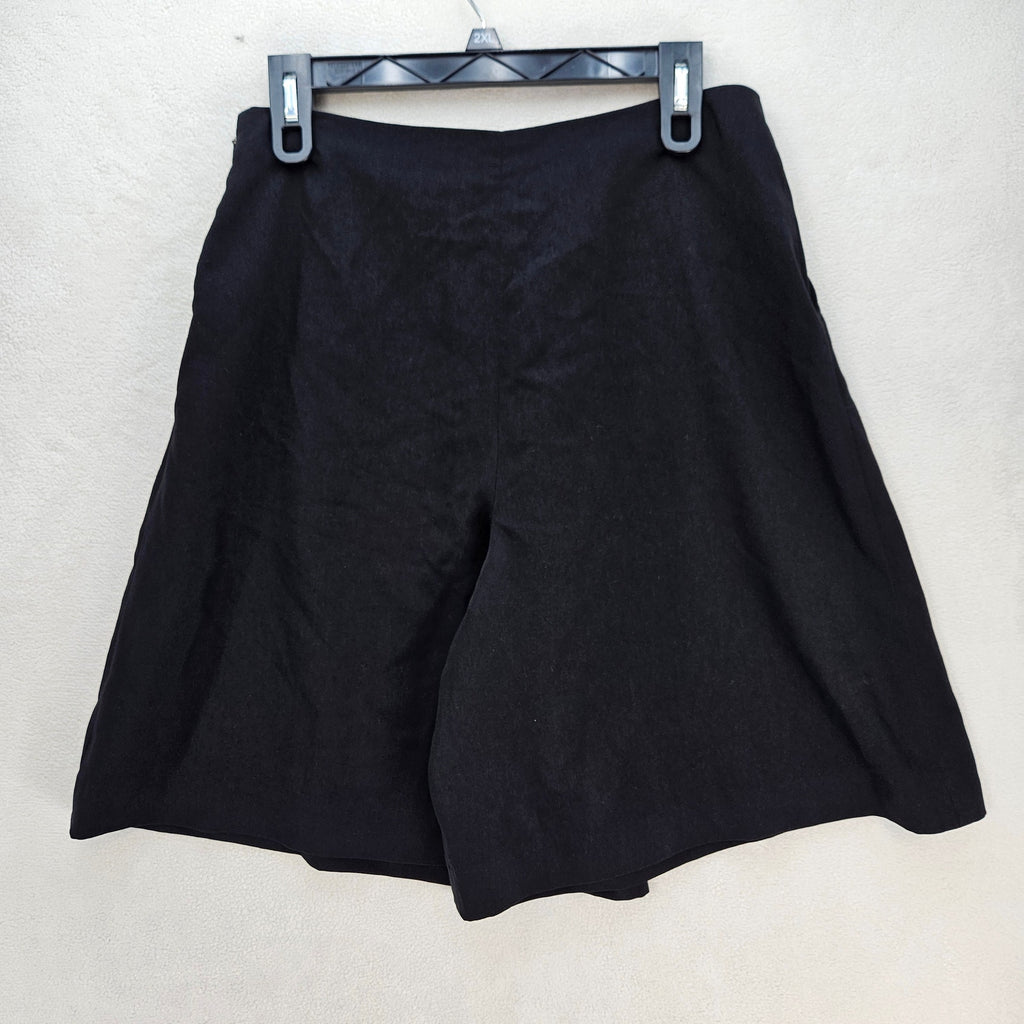 LAUREN RALPH LAUREN WOMEN'S 8 BLACK SKORT PLEATED A LINE SKIRT SHORTS