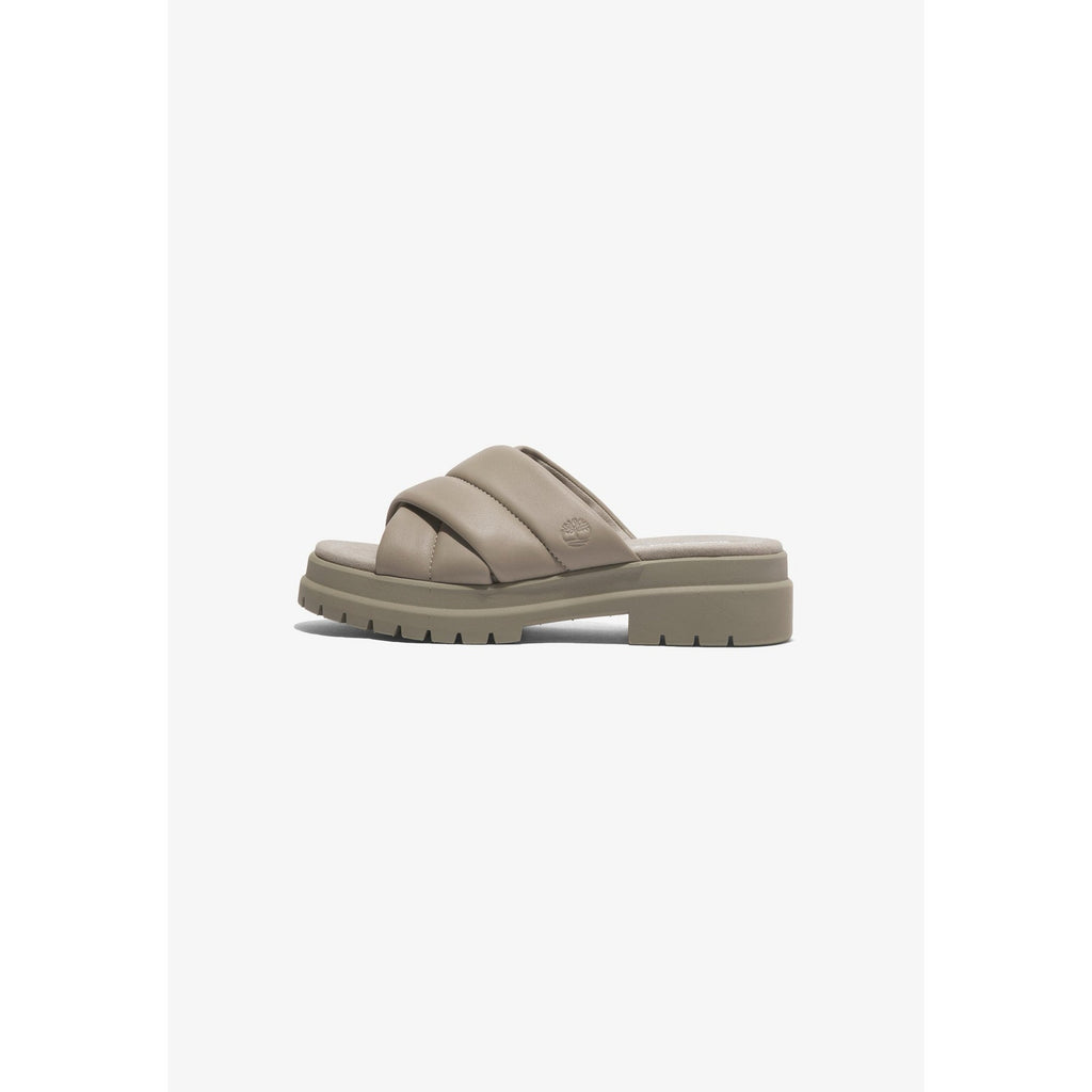 TIMBERLAND WOMEN'S 9.5 LONDON VIBE SLIDE LIGHT TAUPE FULL GRAIN NIB