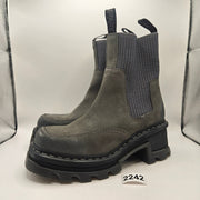 DR MARTENS WOMEN'S 9 CORRAN CHELSEA BOOTS PLATFORM SOFT SUEDE CHUNKY QUAD NWOB