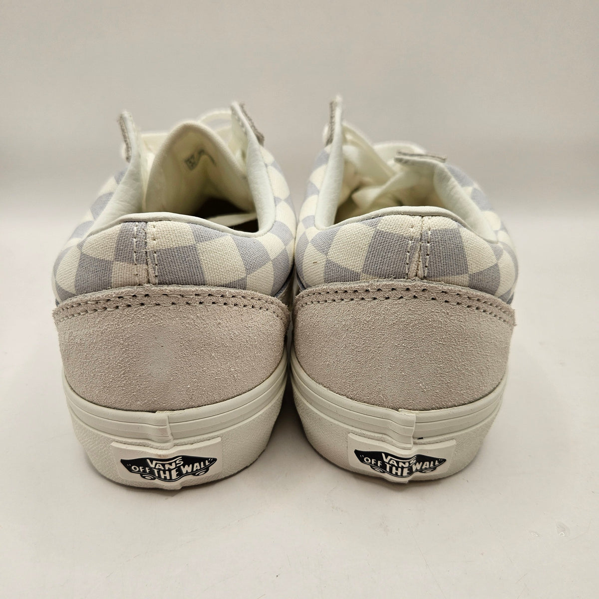 VANS WOMEN'S 6 OLD SKOOL CHECKERBOARD GRAY WHITE NWOB