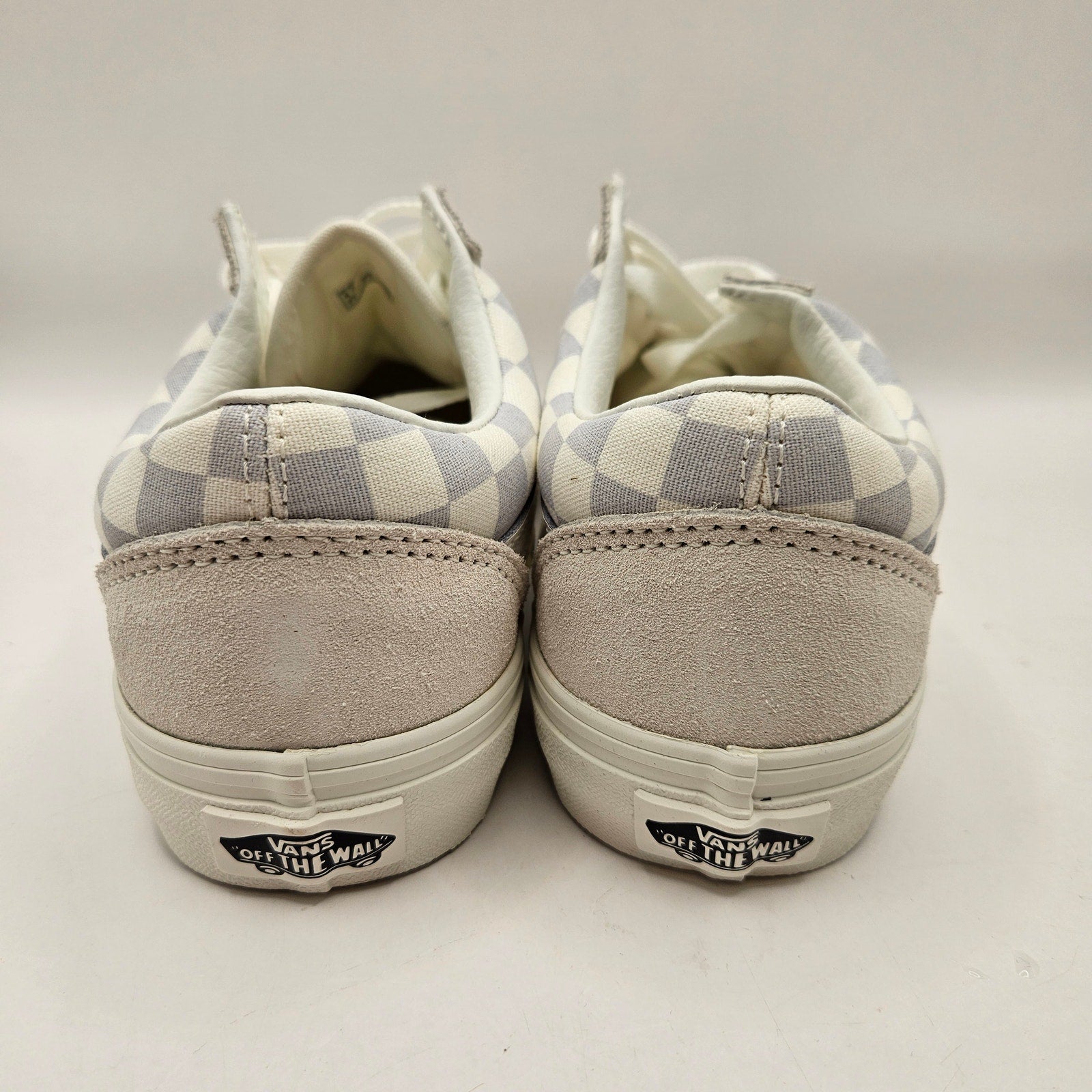 VANS WOMEN'S 6 OLD SKOOL CHECKERBOARD GRAY WHITE NWOB