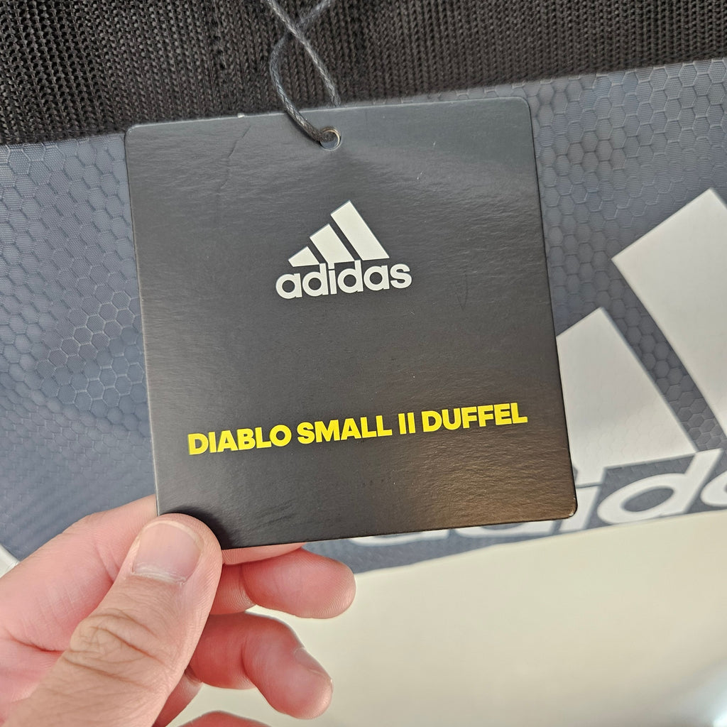 ADIDAS DIABLO SMALL II DUFFEL BAG ONIX GREY BLACK WHITE GYM TREVEL BAG NWT