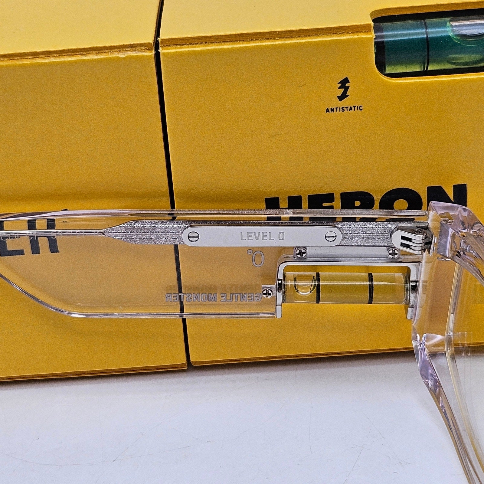 HERON PRESTON X GENTLE MONSTER LEVEL 0 CLEAR BUBBLE LEVEL GLASSES RARE NIB