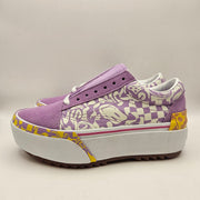 VANS WOMEN'S 6 OLD SKOOL STACKFORM PURPLE PSYCHEDELIC PLATFORM SNEAKERS NWOB