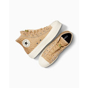 CONVERSE WOMEN'S 9 CTAS A08721C LIFT HI PLATFORM QUILTED KHAKI FLORAL
