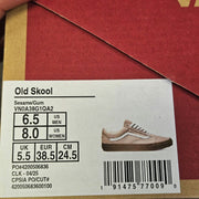 VANS WOMEN'S 8 OLD SKOOL SESAME/GUM SKATEBOARDING LOW TOP SNEAKER NIB