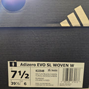 ADIDAS WOMEN'S 7.5 ADIZERO EVO SL NEON PINK SOLAR TURBO KJ2548 RUNNING SHOES