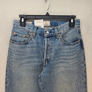 LEVI'S 501 X BEYONCE 90S STRAIGHT JEANS 26X30 WESTERN CRYSTAL NWT $150