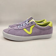 VANS WOMEN'S 7.5 SPORT SNEAKERS LAVENDER LIME GREEN SUEDE OFF THE WALL