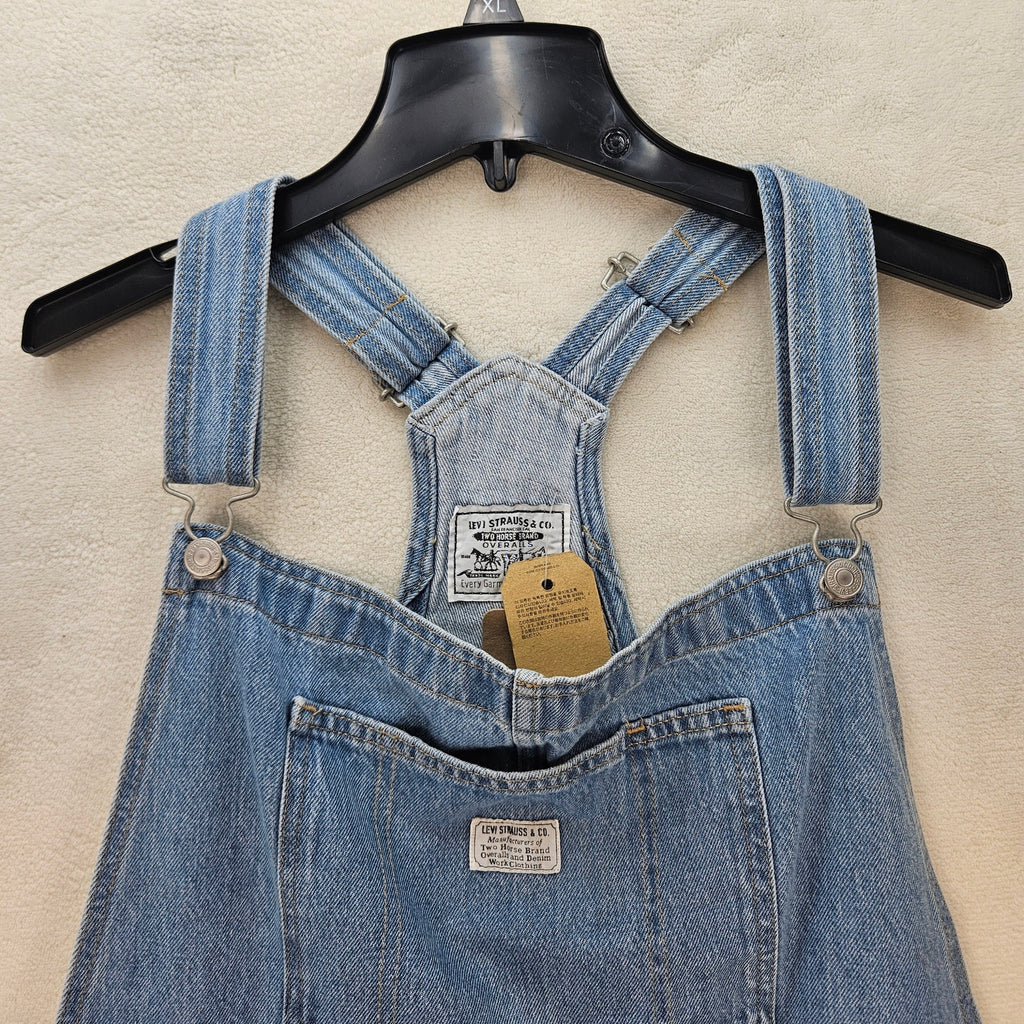 LEVI'S WOMEN'S XL VINTAGE SHORTALLS NWT IN THE FIELD LIGHT WASH