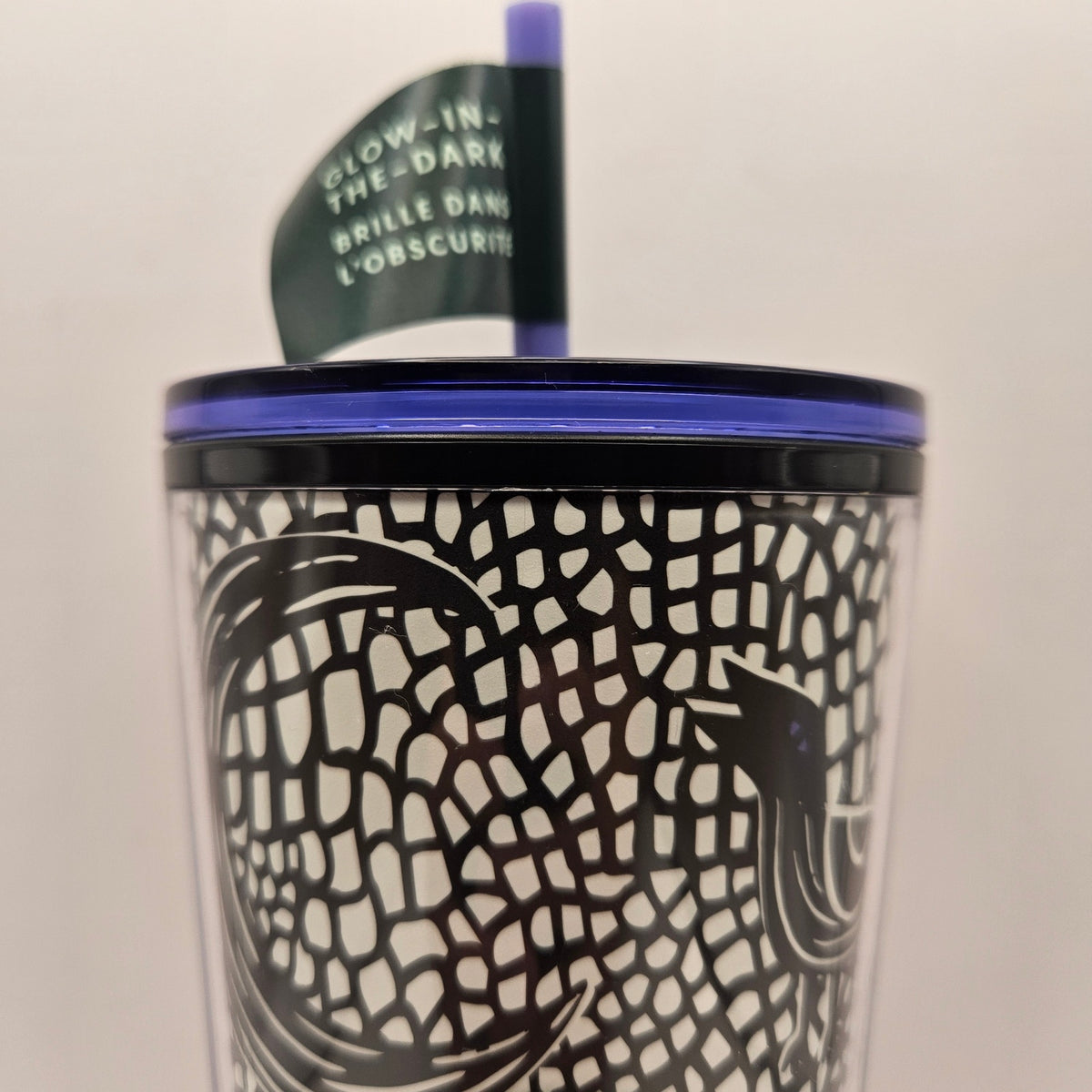 STARBUCKS 24oz SKULL GLOW IN THE DARK TUMBLER HALLOWEEN NWT