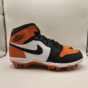 NIKE MEN'S 9.5 AIR JORDAN 1 MID TD CLEAT SHATTERED BACKBOARD FJ6805-801 NWOB