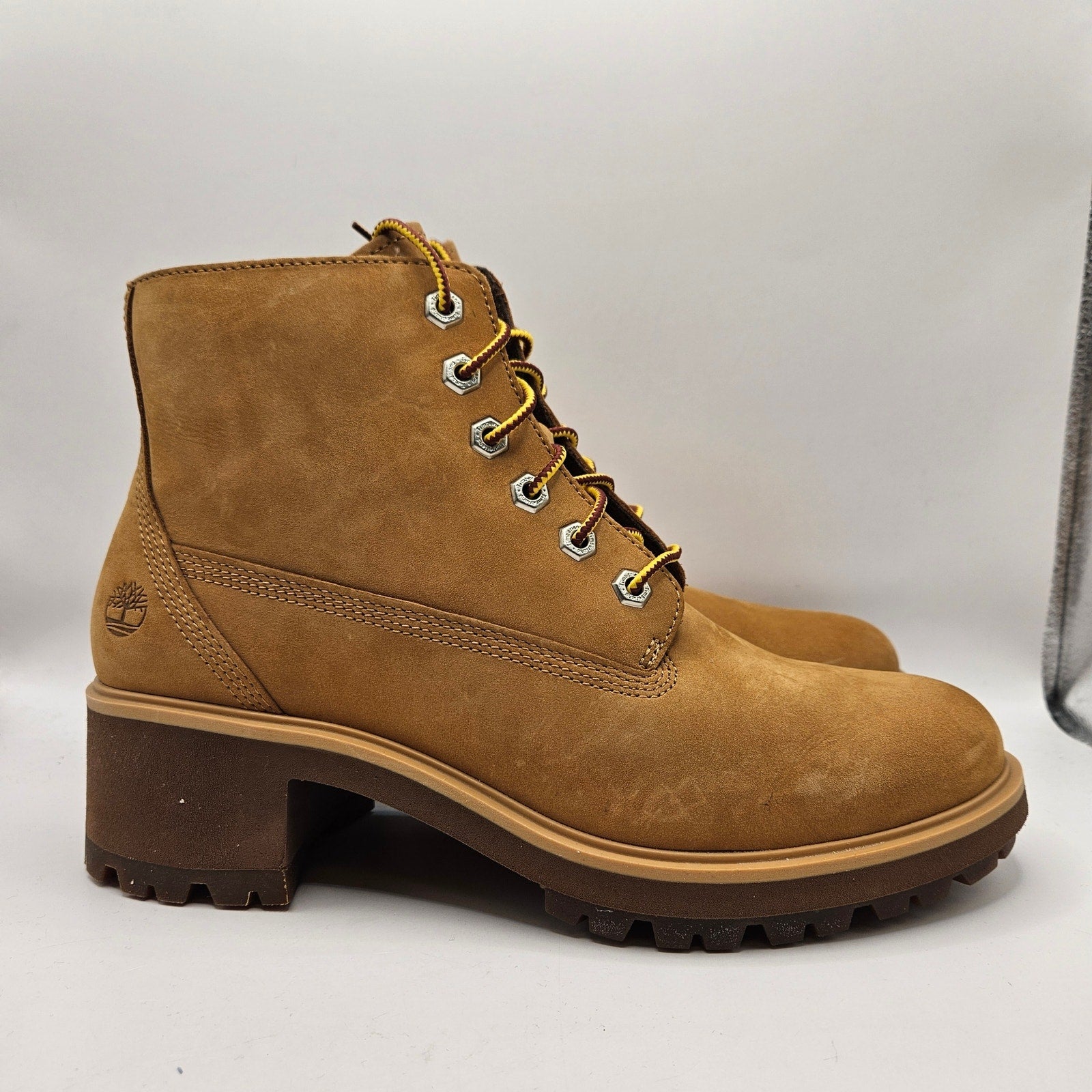 TIMBERLAND WOMEN'S 9.5 KORI PARK 6 INCH LACE UP NUBUCK BOOT WHEAT NWOB A439T