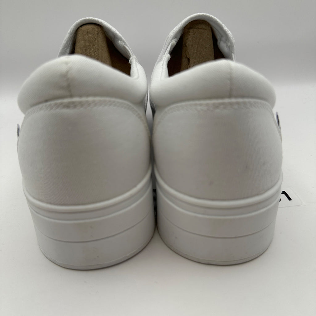 HURLEY Women's 9 Slip On Platform Triple White Canvas