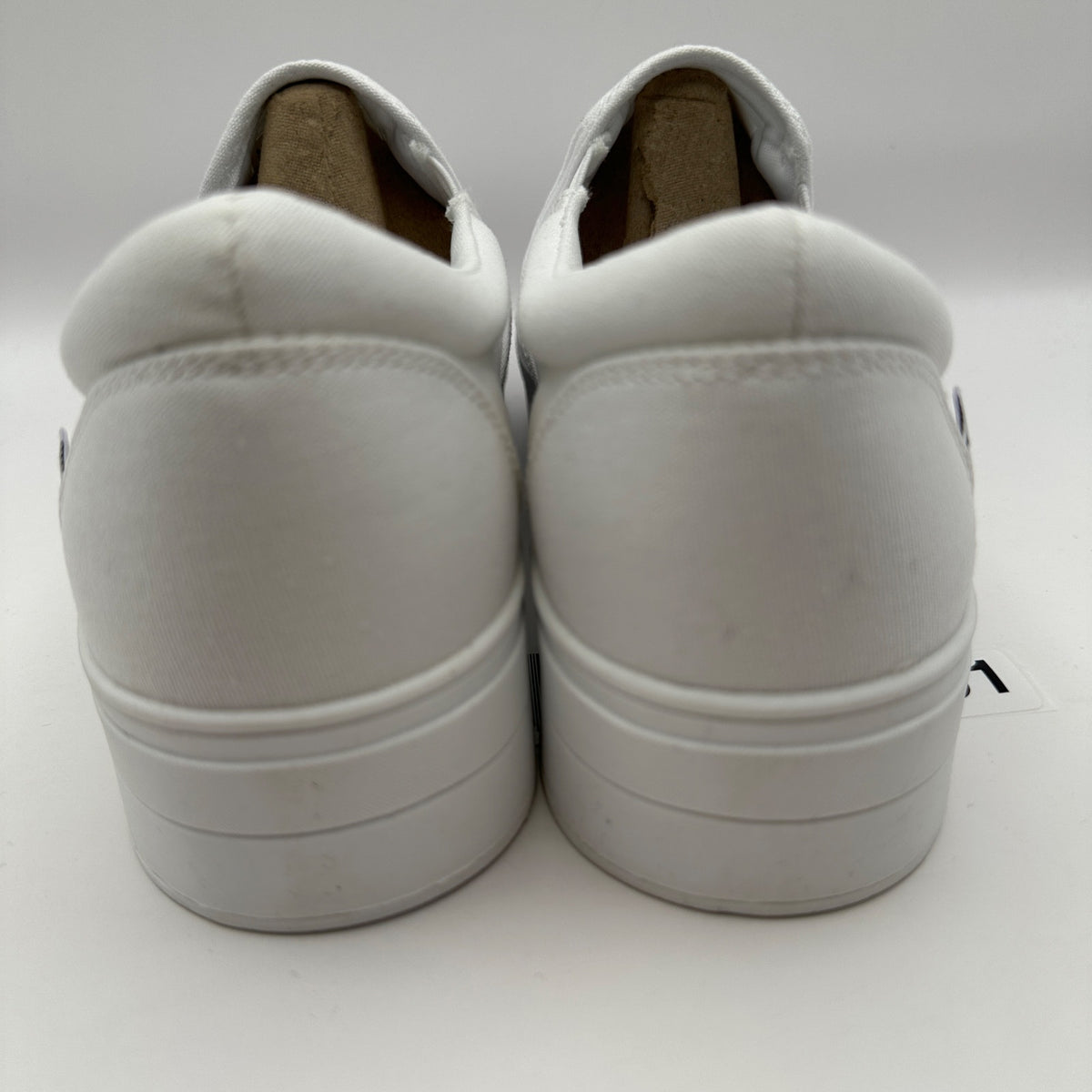 HURLEY Women's 9 Slip On Platform Triple White Canvas
