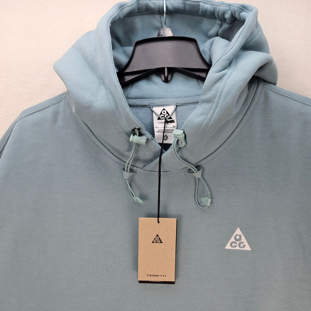 NIKE ACG MEN XL THERMA HOODIE PULLOVER CANNON CLAY GREEN TUFF FLEECE DZ3392-017