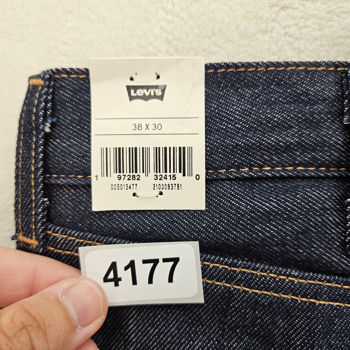 LEVI'S MEN'S 38X30 ORIGINAL 501 PLANT BASED STRAIGHT LEG JEANS NWT