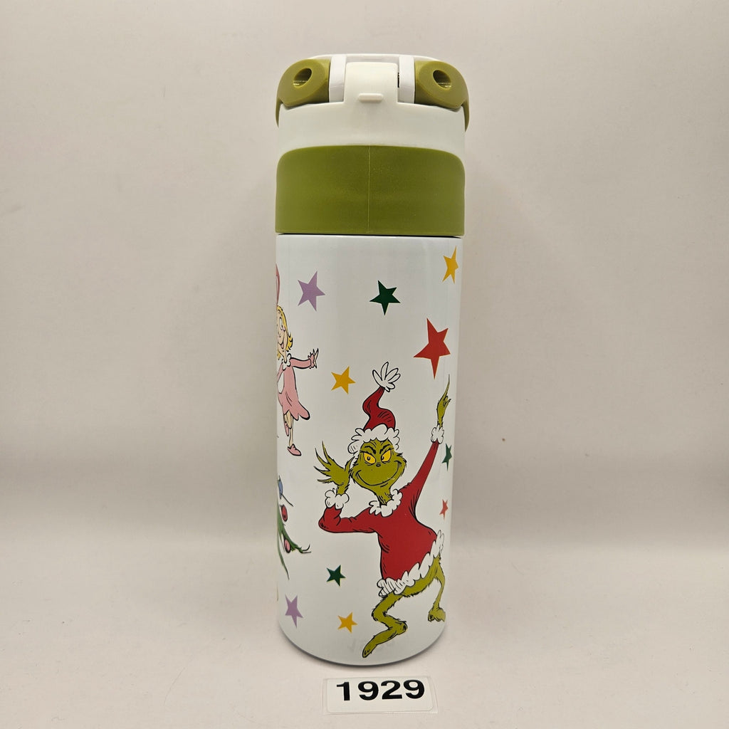 BIOWORLD X DR SEUSS GRINCH POP OPEN WATER BOTTLE WHITE GREEN 24OZ