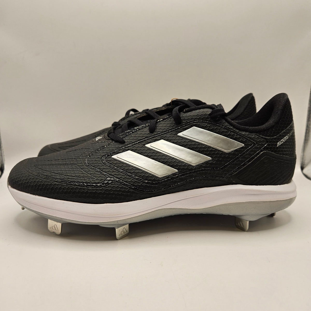 ADIDAS WOMEN'S 11.5 ADIZERO PUREHUSTLE 3 SOFTBALL METAL CLEATS BLACK IG7134