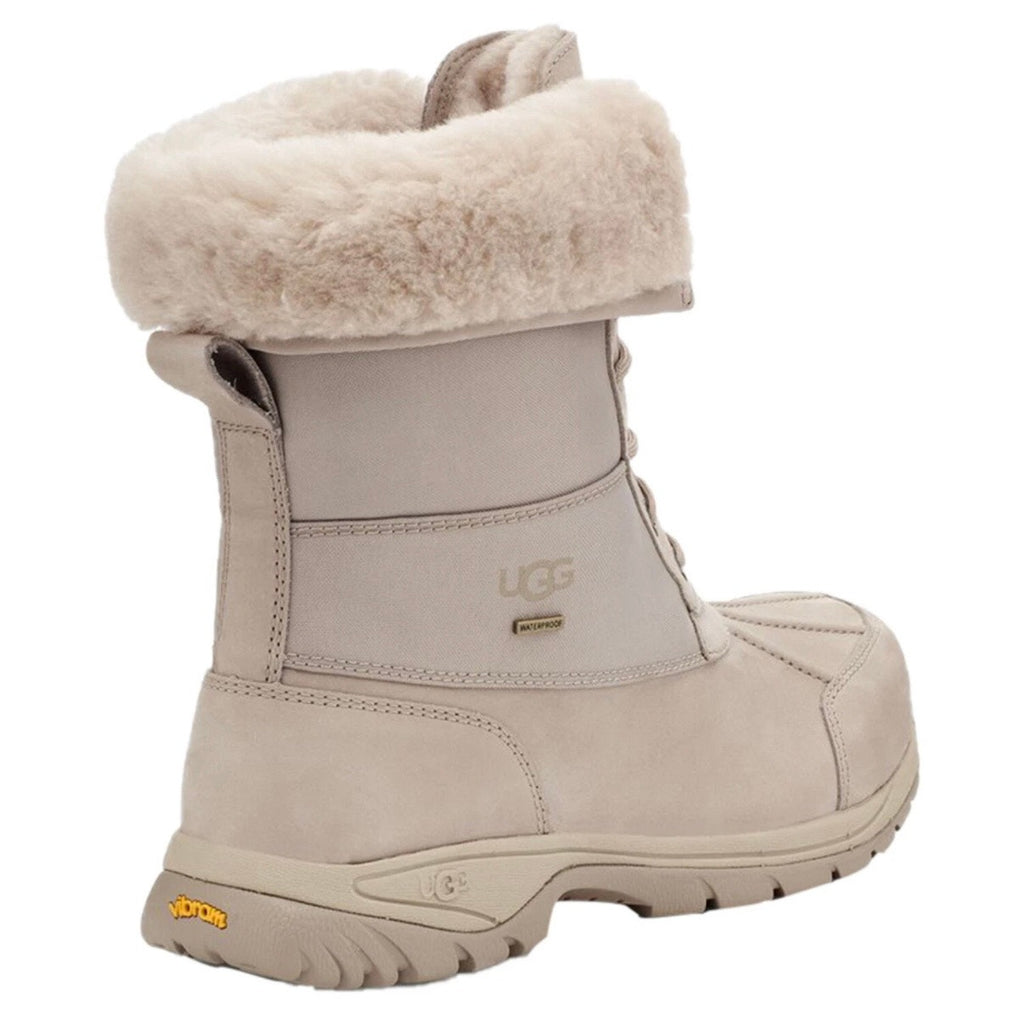 UGG Men's 14 Butte MONO PUTTY Leather Fur Snow Boots 1120979 Vibram NIB
