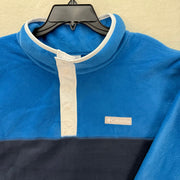 COLUMBIA MEN'S XXL STEENS MOUNTAIN HALF SNAP FLEECE NAVY WHT