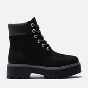 TIMBERLAND WOMEN'S 9.5 HERITAGE PLATFORM 6-INCH WATERPROOF BOOT BLACK NUBUCK NIB