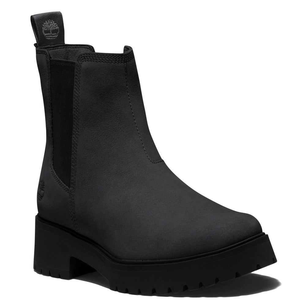 TIMBERLAND WOMEN'S 9.5 CARNABY COOL MID CHELSEA BOOT JET BLACK NIB