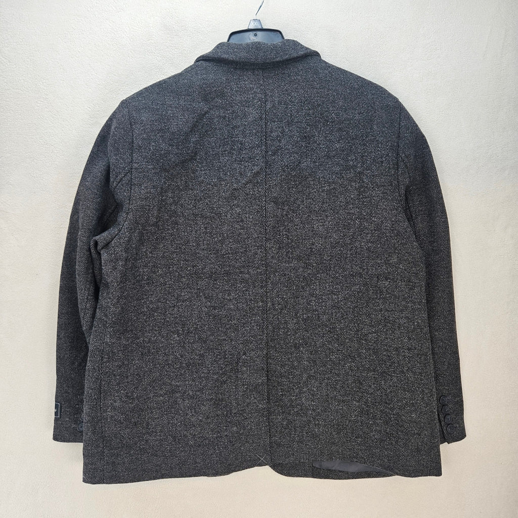 LEVI'S WOMEN'S XL GRAY WOOL HERRINGBONE BLAZER JACKET NWT