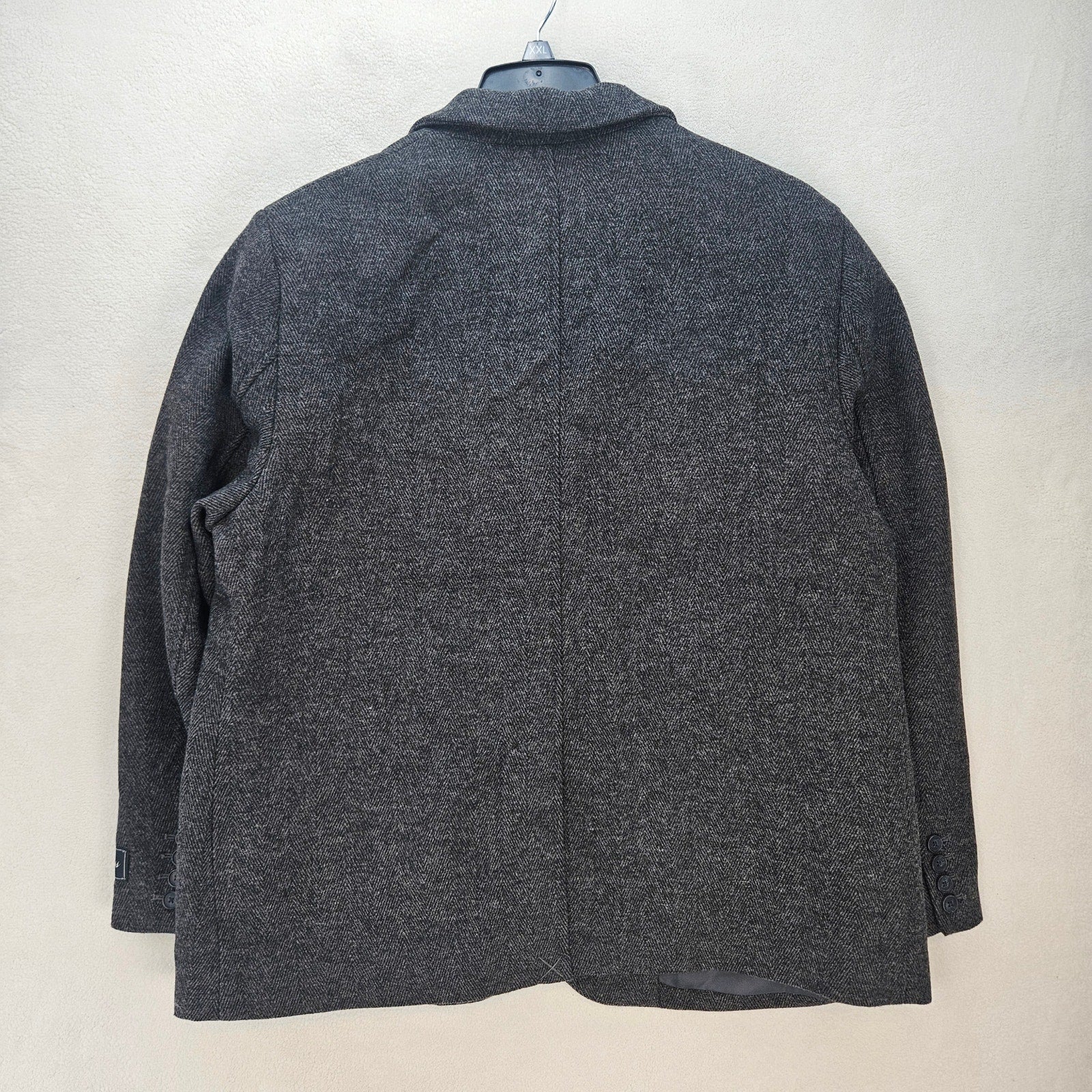 LEVI'S WOMEN'S XL GRAY WOOL HERRINGBONE BLAZER JACKET NWT