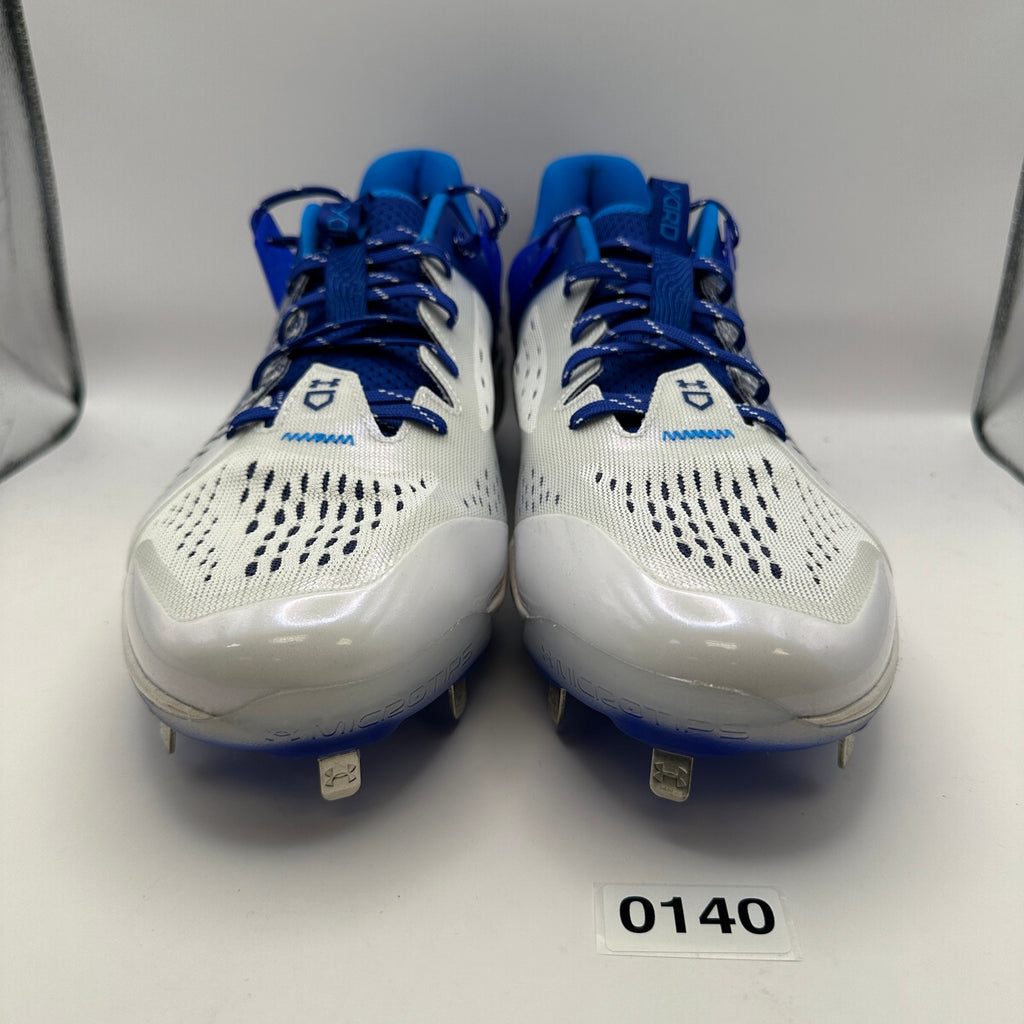 UNDER ARMOUR Men's 15 Yard Low Baseball Metal Cleats Blue White