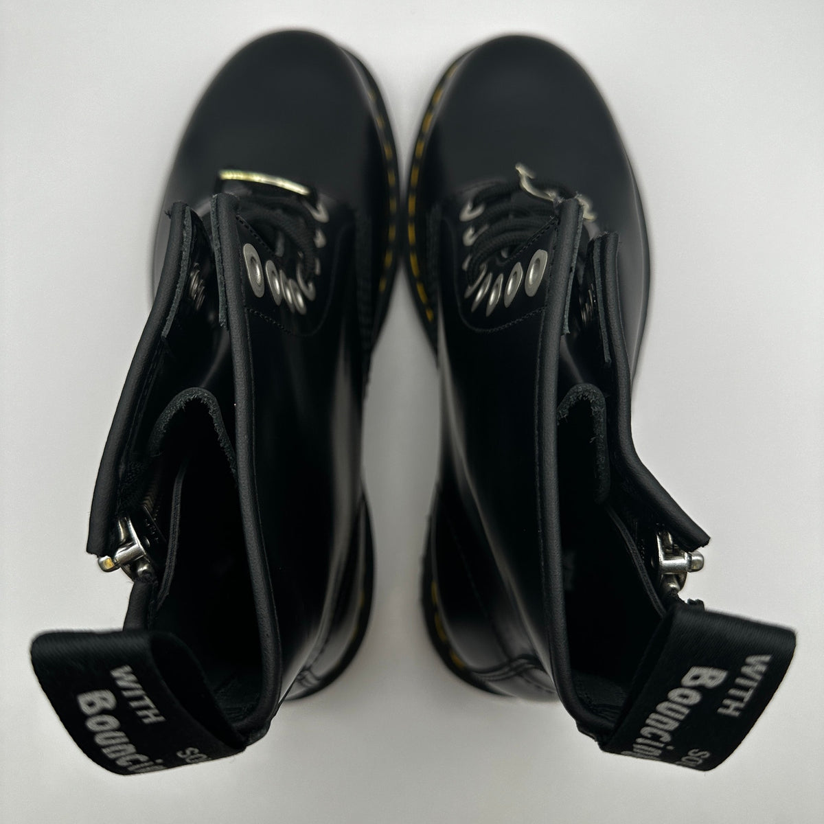Dr. Doc Martens 1460 Zip Smooth Leather Lace-up Boots Black Size 8 Men’s New