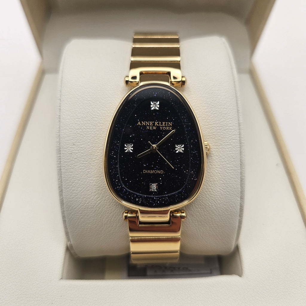 ANNE KLEIN NEW YORK 12-7790BSGC GENUINE DIAMOND DIAL BRACELET WOMEN'S WATCH NWT