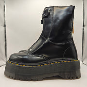 DR MARTENS WOMEN'S 11 JETTA HI MAX SMOOTH LEATHER BLACK PLATFORM BOOTS BUTTERO