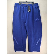 ADIDAS MEN'S XXL ZNE WOVEN BARREL PANTS WIDE LEG OPEN HEM LUCID BLUE KA0627