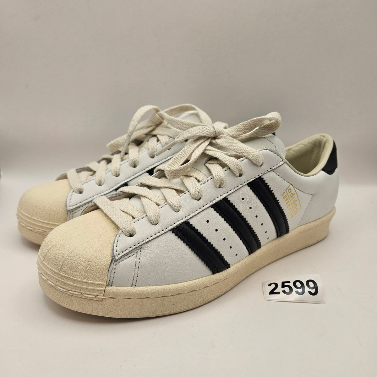 ADIDAS ORIGINAL MEN'S 6.5 VINTAGE SUPERSTAR WHITE BLACK CREAM JQ3254