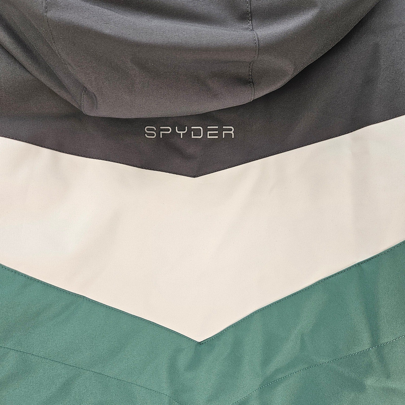 SPYDER WOMEN'S LARGE 3 IN 1 INTERCHANGE SKI JACKET SEA GLASS GRAY HOODED NWT