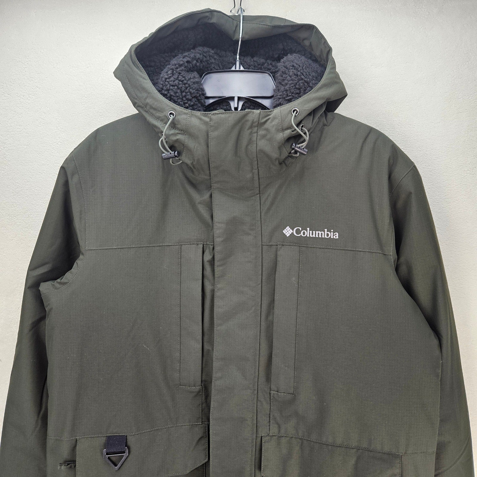COLUMBIA MEN'S SMALL LANDROAMER SHERPA LINED JACKET BLACK NWT