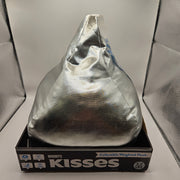 HERSHEY'S KISSES 2.7LB COLLECTIBLE WEIGHTED PLUSH SILVER CHOCOLATE CANDY PILLOW