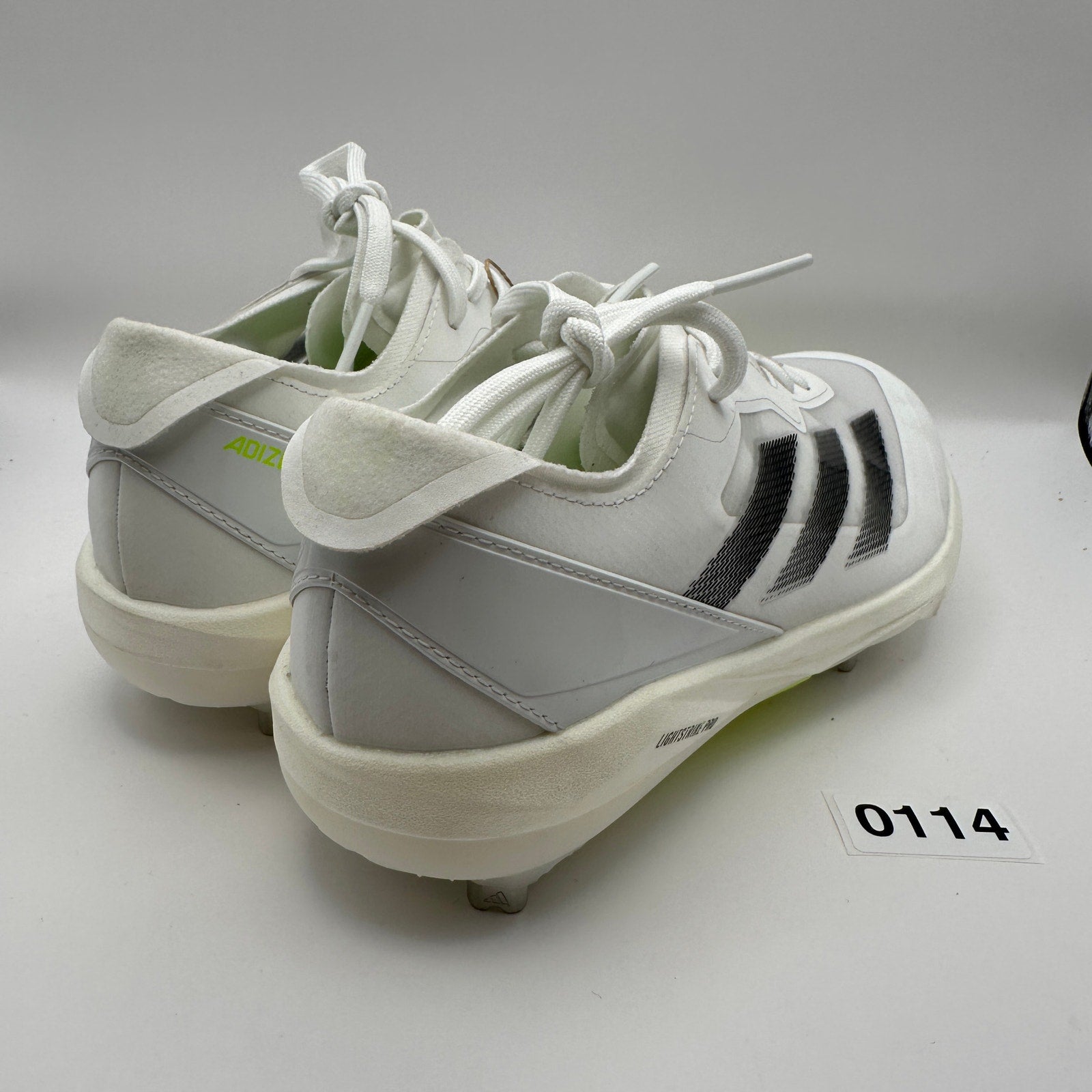 Adidas Adizero Instinct+ Softball Cleats Wms 7.5 White/Neon