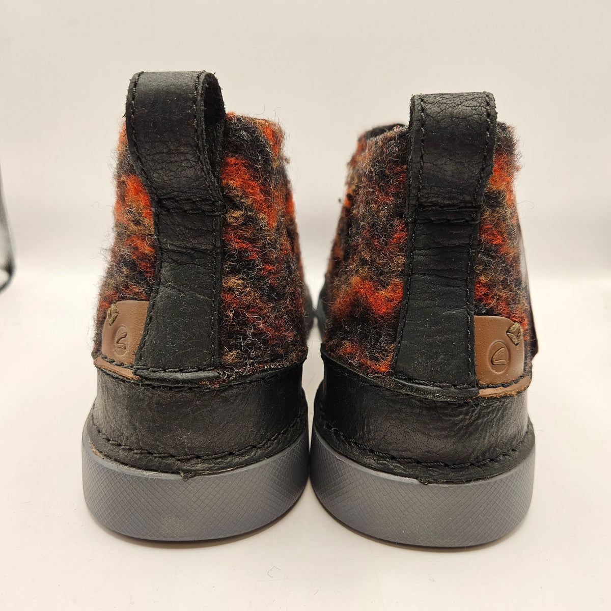 CLARKS MEN'S 8.5 GERALD ANKL BOOT SLIPPERS ORTHOLITE CHELSEA WOOL