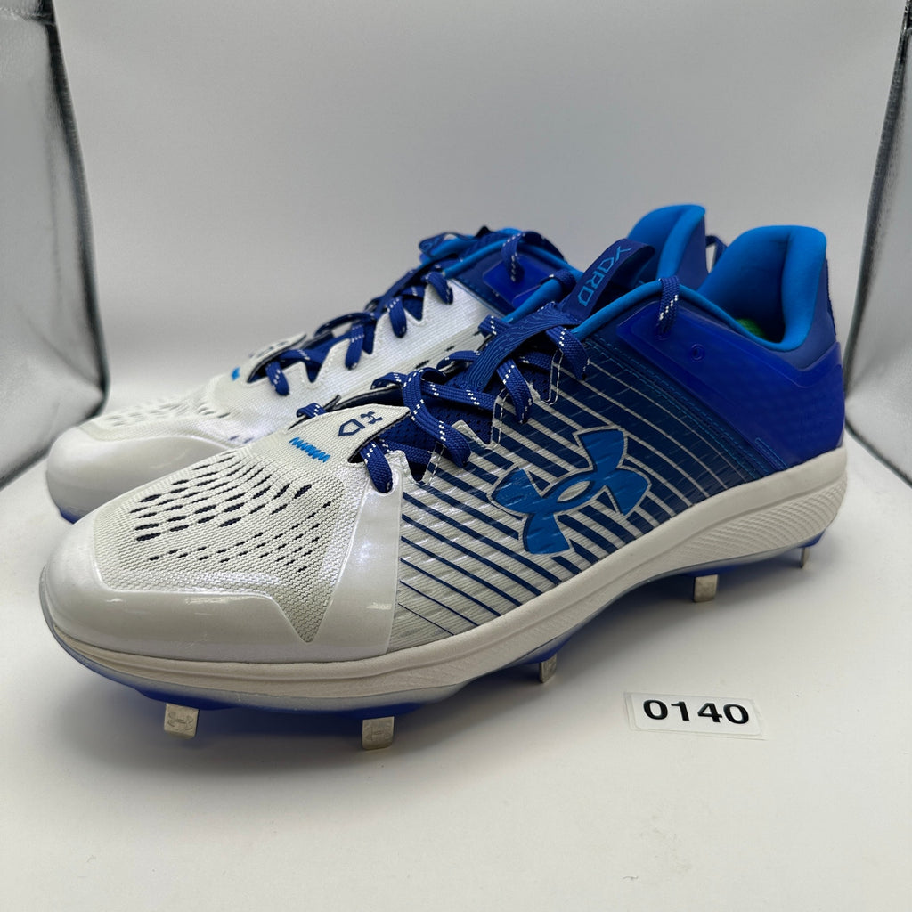 UNDER ARMOUR Men's 15 Yard Low Baseball Metal Cleats Blue White