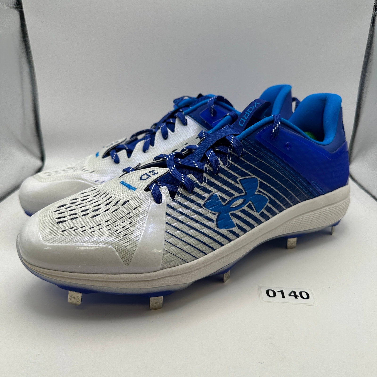 UNDER ARMOUR Men's 15 Yard Low Baseball Metal Cleats Blue White