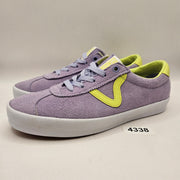 VANS WOMEN'S 7.5 SPORT SNEAKERS LAVENDER LIME GREEN SUEDE OFF THE WALL