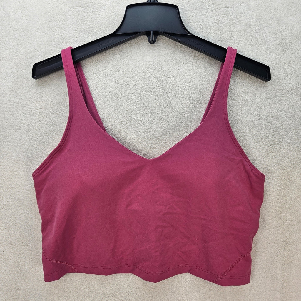 LULULEMON WOMEN'S 14 ALIGN TANK BRA GYM TRAINING SPORTSWEAR LW1CW8S PINK