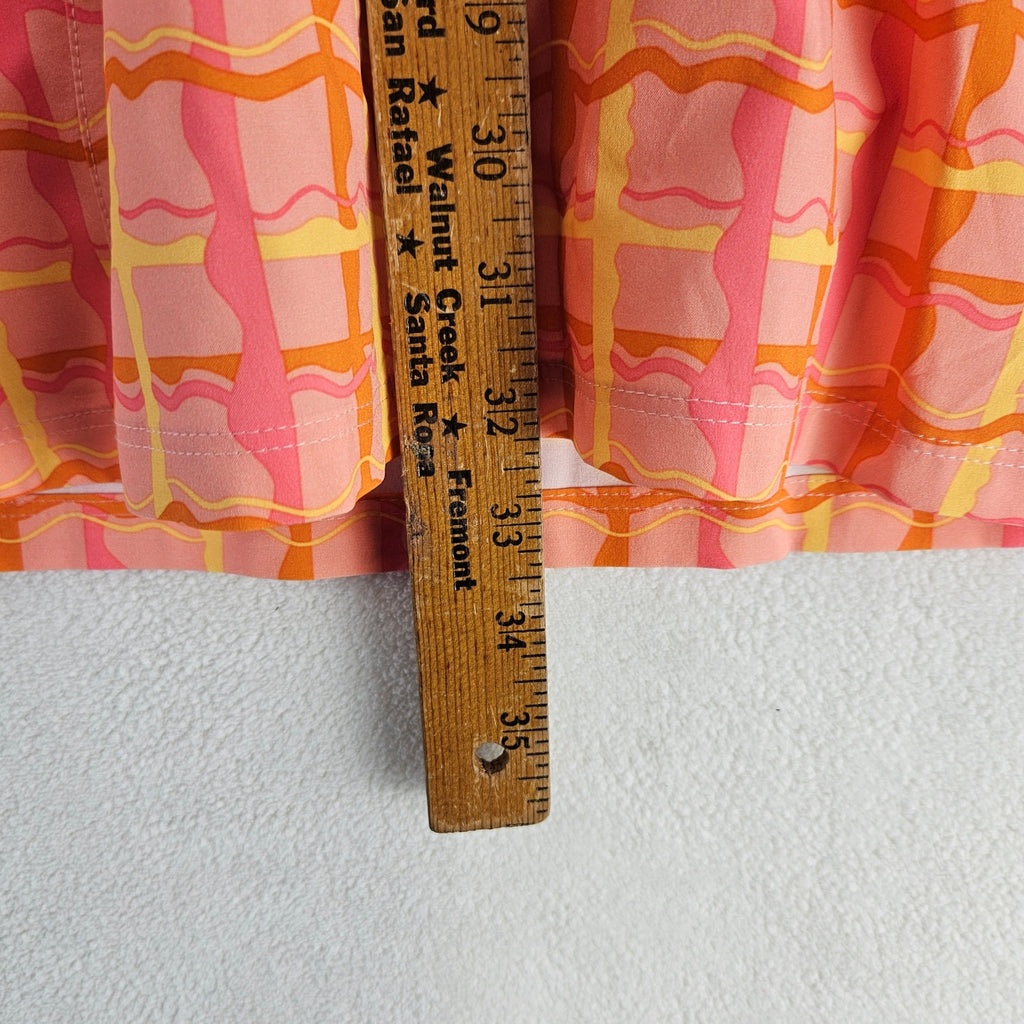 PUMA X DANI DAZEY WOMEN'S MEDIUM SUNDRESS PINK FRUIT PLAID GOLF DRESS NWT 630892