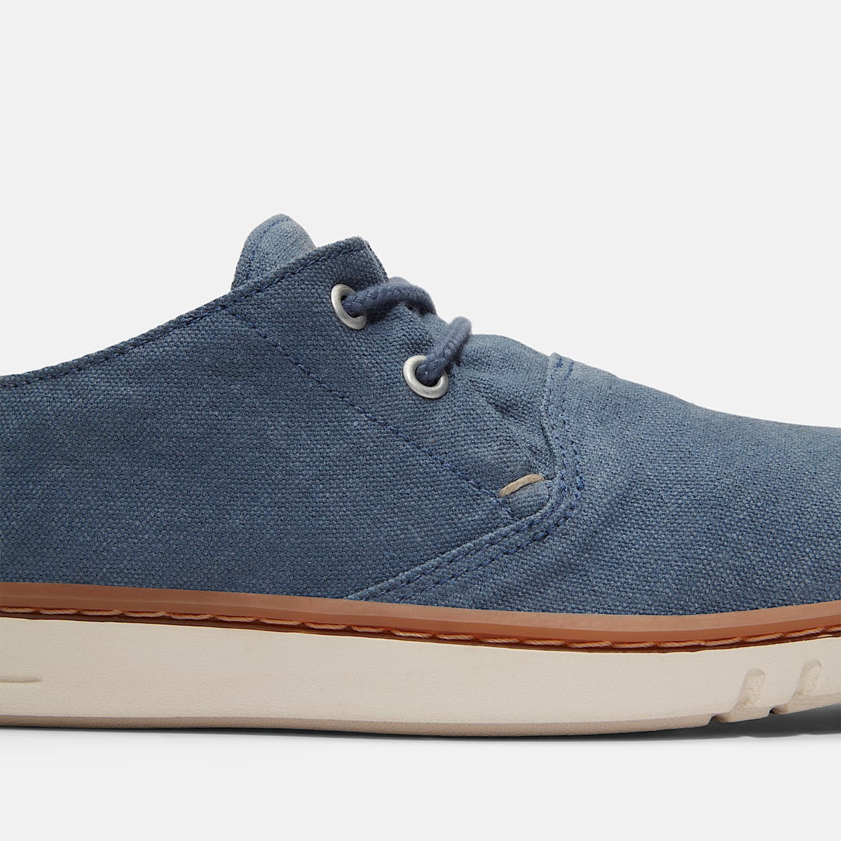 TIMBERLAND MEN'S 8 HOOKSET LOW LACE SNEAKER BLUE CANVAS BOAT SHOE TB0A6CNJEP4