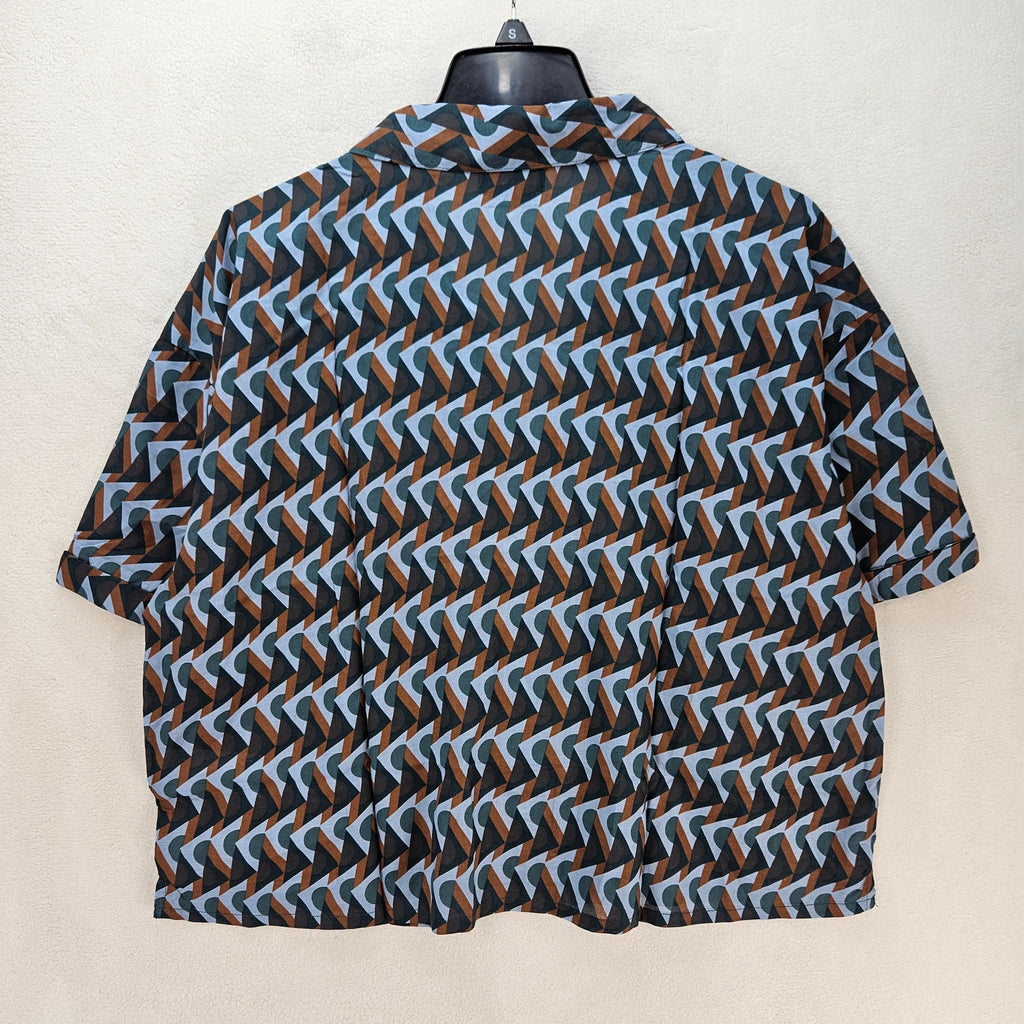 PRANA WOMEN'S XL IGUALA TOP HIGH TIDE RETRO GEO NWT