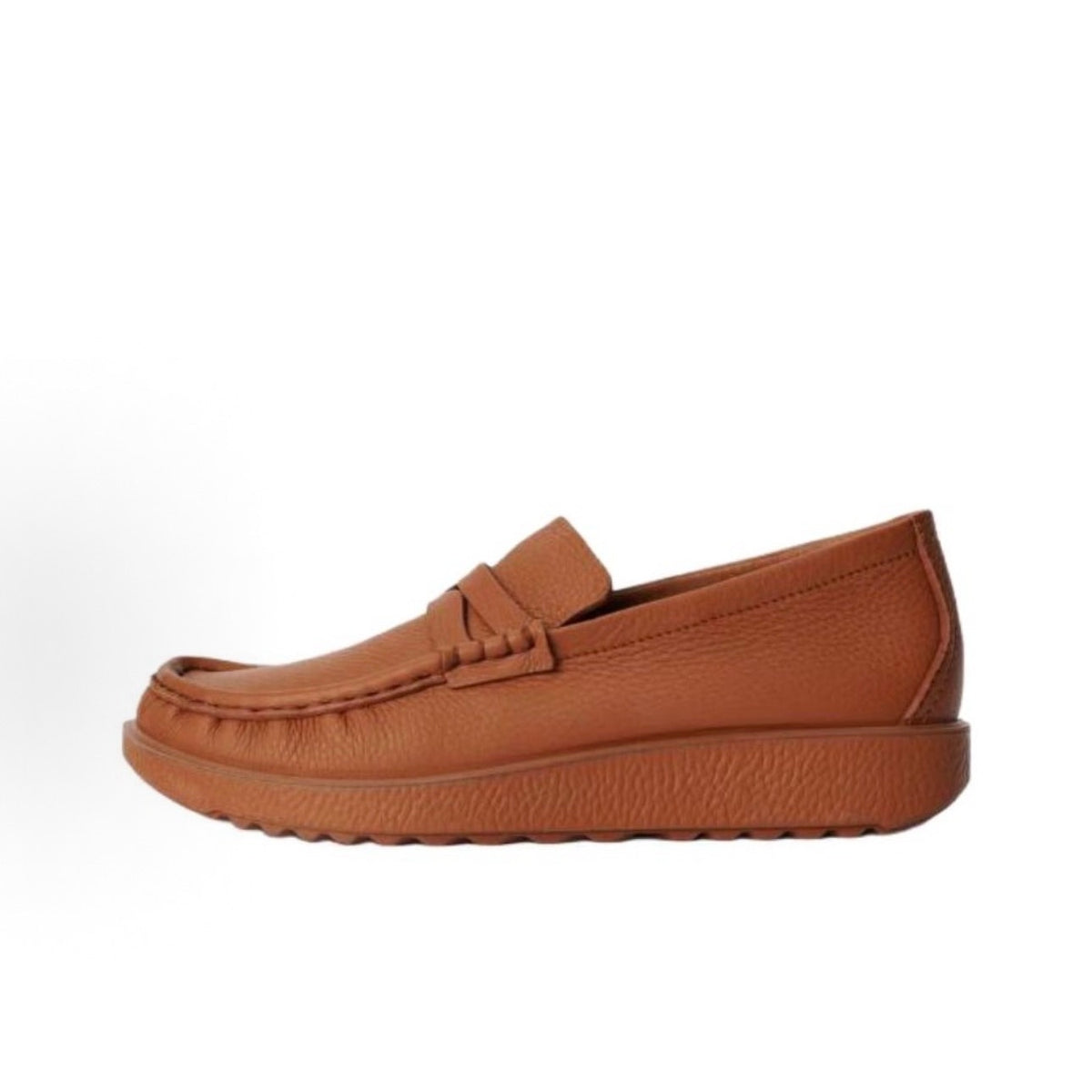 ECCO AT. KOLLEKTIVE MEN'S 46 BROWN LEATHER JOKE LOAFER NIB 39055491252